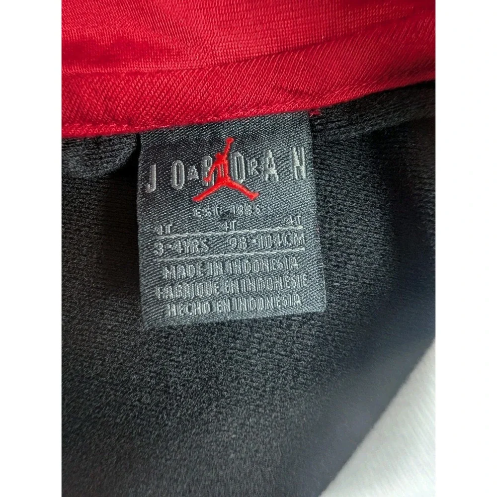 Nike Air Jordan Toddler Full Zip Track Jacket Black Red White Size 4TNike Air